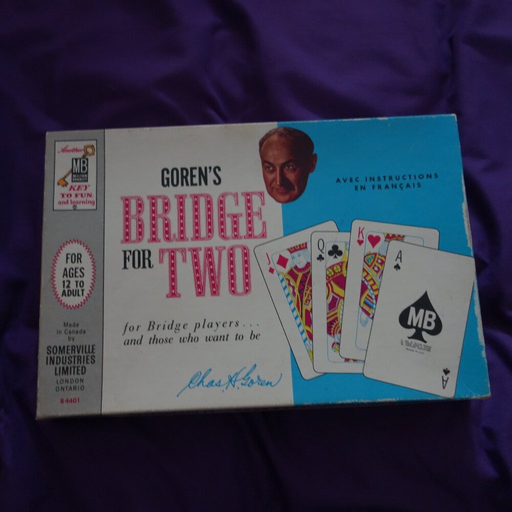 Vintage 1964  Milton Bradley Goren's Bridge for Two R4401 For Ages 12 To Adult